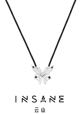 INSANE/云山 铜合金皮质项链 X•EVERYDAY小众个性皮质蝴蝶项链