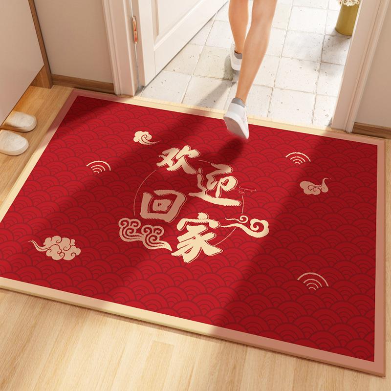 红色门口入户门地毯家用门垫进门地垫蹭土垫子进户大门脚垫防滑垫