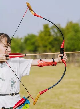 专业儿童传统弓箭射击运动青少年射箭安全吸盘弓玩具套装4-16岁