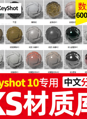 keyshot10材质包硅胶布料纸张宝石陶瓷皮革珍珠海绵KS中文纹理库