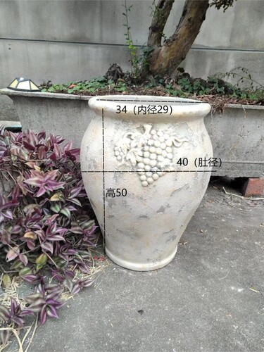 白桦树皮庭院大号陶罐景观土陶粗陶红陶花盆花瓶摆件陶瓷大码陶盆