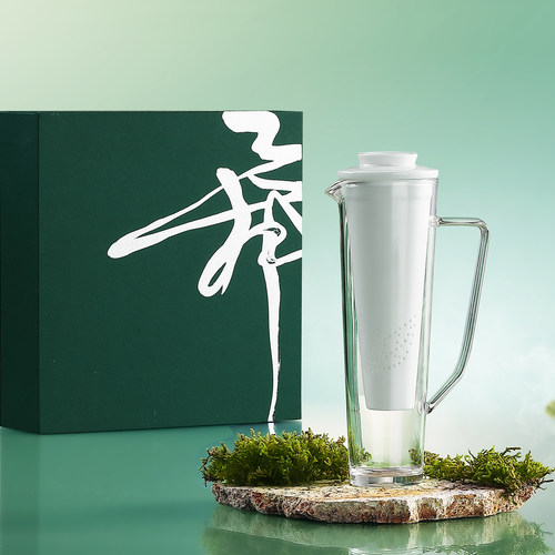 舞者冲泡器玻璃耐热泡茶壶茶水分离过滤器一壶一水杯家用功夫茶具