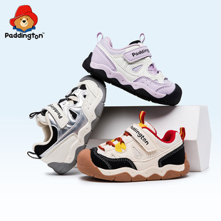帕丁顿熊户外休闲男女童运动鞋子2026春季新款时尚潮流儿童机能鞋