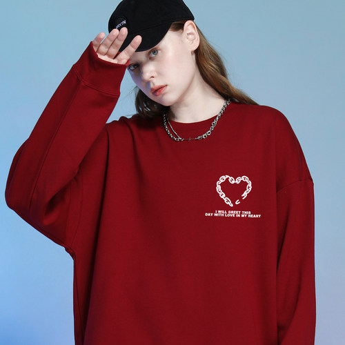 简约风宽松韩版ins风套头卫衣潮
