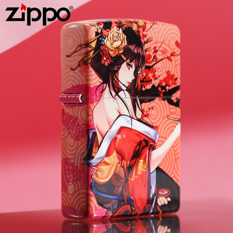 zippo官方正品美国芝宝打火机美女樱花祭女郎魅惑暗夜妖姬个性潮