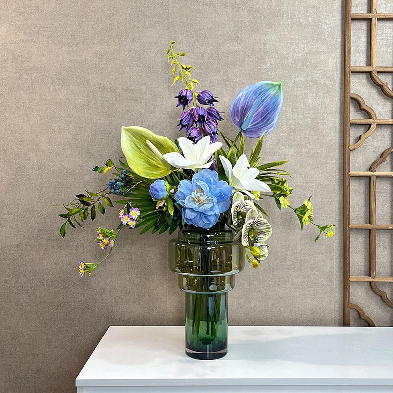 假花牡丹蝴蝶兰百合花束客厅摆花现代轻奢仿真花摆设装饰花艺摆件