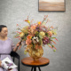 美拉德色系大型仿真花插花售楼部会所摆设花复古风大地色酒店假花