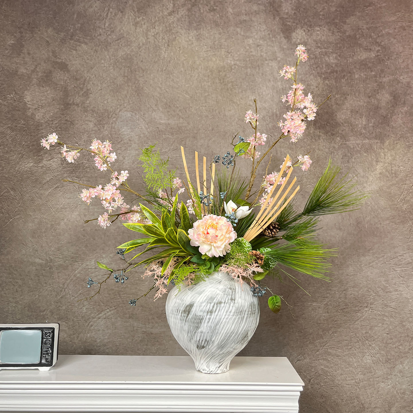 复古风假花仿真花摆设花诧寂风插花电视柜花艺中古风客厅仿真假花,家居饰品,仿真花/假花,淘宝优惠券,粉丝福利购,淘宝优惠卷