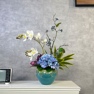 千帆羽新中式花艺客厅餐桌仿真花空调顶装饰花卧室床头柜摆设假花