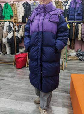 2025冬季新款女士中长款羽绒服女加厚90白鸭绒韩版宽松连帽外套潮