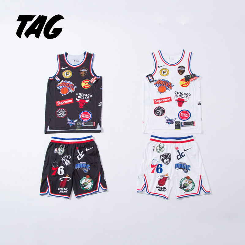 现货 supreme nba teams authentic jersey short 球衣 短裤