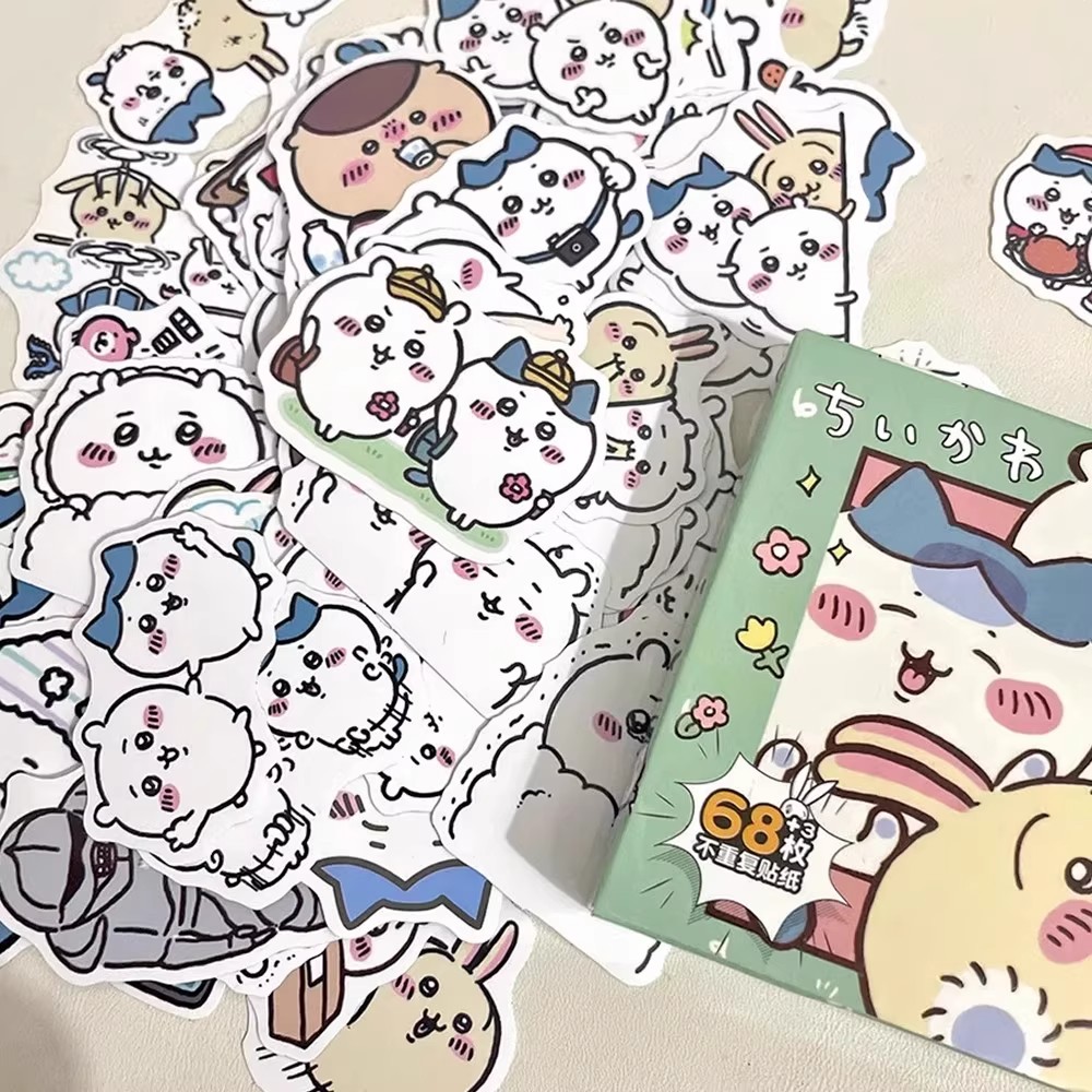 吉伊卡哇chiikawa贴纸可爱卡通乌萨奇日系装饰行李箱手机防水贴画