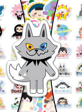 新款张GMM2贴画可爱卡通吉米海jimmysea娃娃彩绘涂鸦手账素材装饰