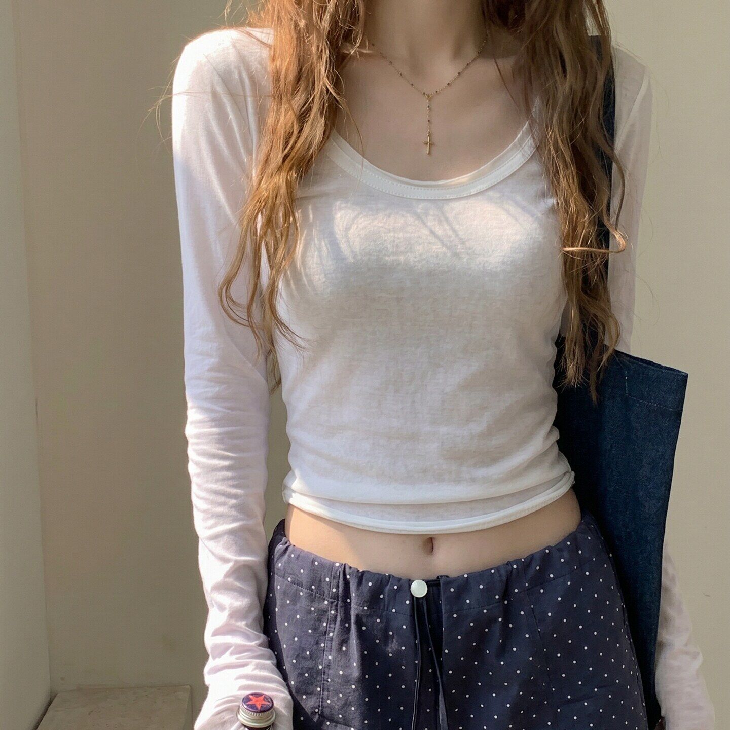 美式慵懒防晒衣罩衫t恤女夏季薄