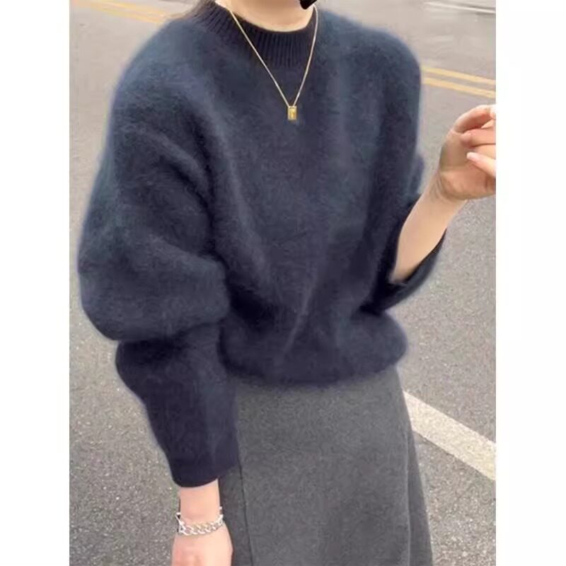 水貂绒毛衣慵懒宽松软糯针织衫冬