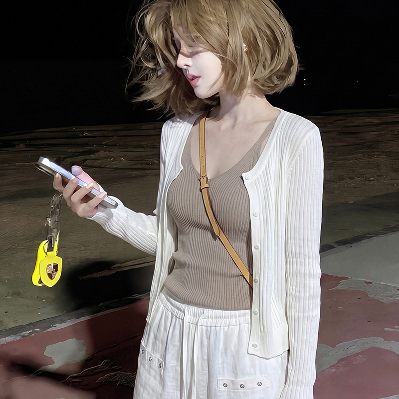 松弛感冰丝针织防晒开衫薄款外套