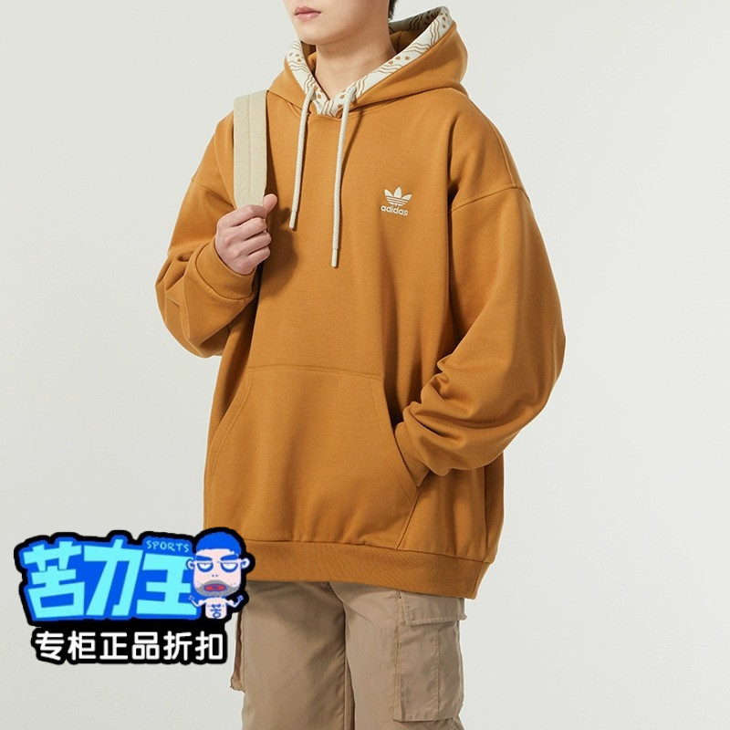 adidas阿迪达斯卫衣男女三叶草龙年新年款休闲连帽套头衫 IX4216