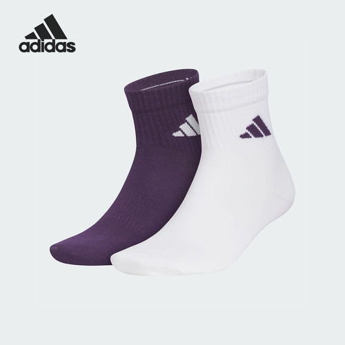 Adidas阿迪达斯男袜女袜2026年秋季新款MID CREW 2PP运动袜KC1502