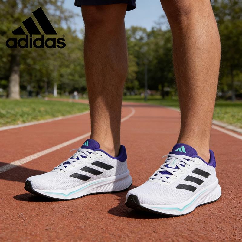 阿迪达斯RESPONSE男子减震轻便2025新款网面运动休闲跑步鞋IH6005