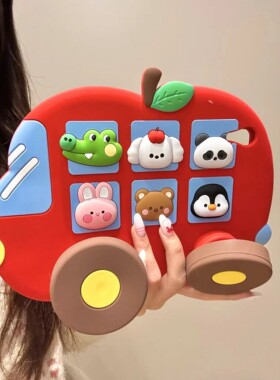 ins童趣苹果小车窗口小动物适用苹果ipad112025版iPadPro保护套新款iPadAir6/7硅胶保护壳平板11寸5/6代mini6