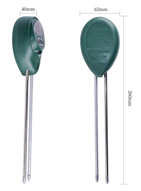 ph值现货绿色圆头三合一土壤测试仪土壤湿度计测量光照