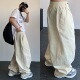 男女直筒宽松肥大休闲长裤 SMDSK 裤 复古纯色阔腿萝卜工装 EVDY美式