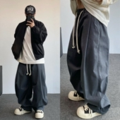 男直筒宽松肥大潮牌休闲长裤 复古纯色廓形弯刀西裤 EVDY美式 SMDSK