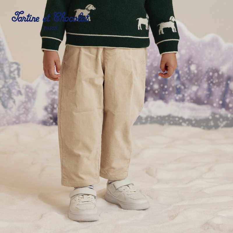 tartineetchocolat法国巧克力童装24秋冬新款男童百搭休闲长裤