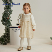 女童背心裙两件套装 tartineetchocolat法国巧克力童装 秋冬新款