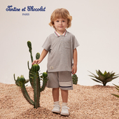 新款 tartineetchocolat法国巧克力童装 25夏季 男童上下分体两件套