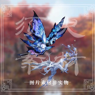 【须臾】阴阳师空相面灵气双栖蝶蝴蝶cosplay后期合成png图片素材
