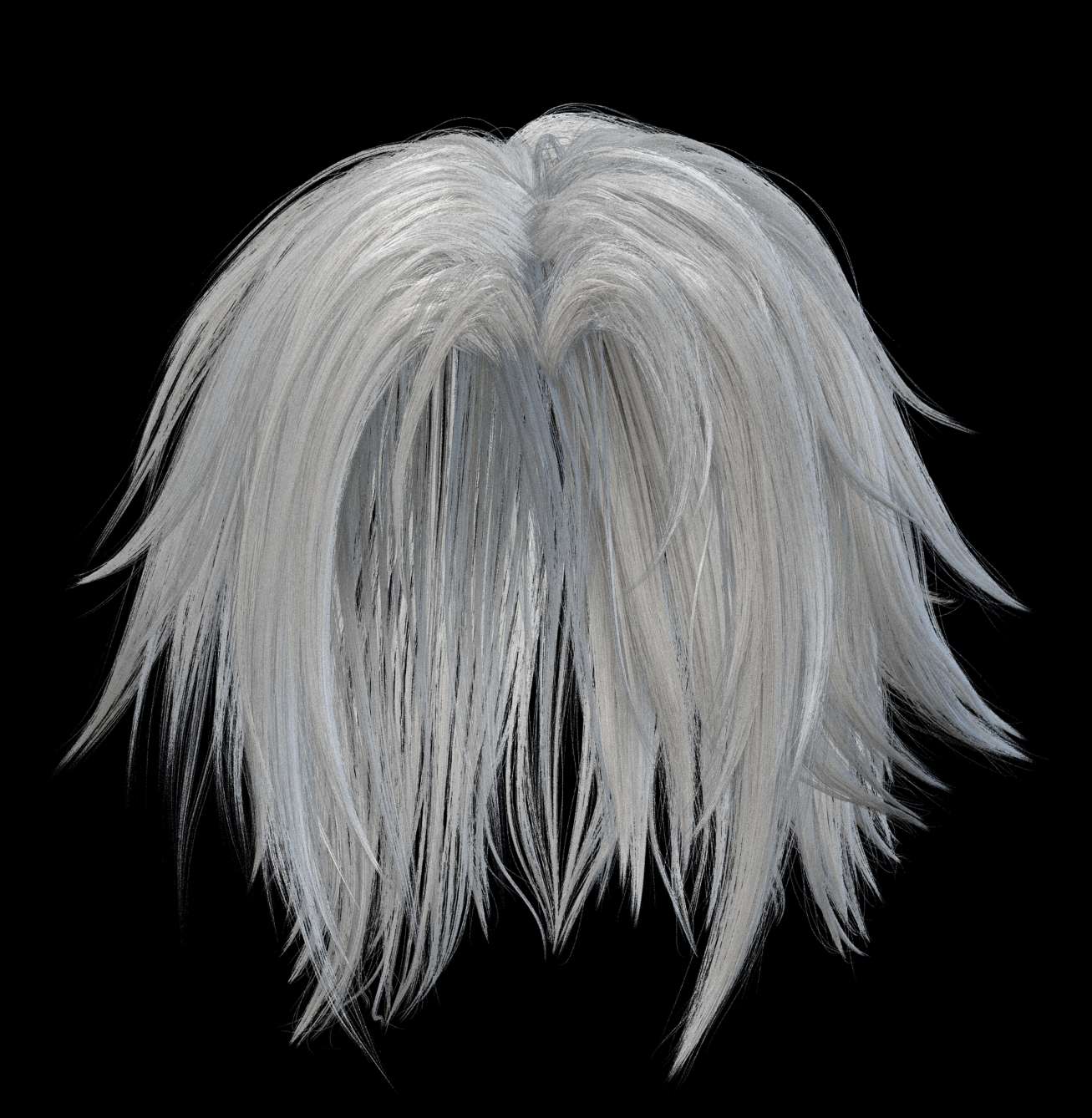 【须臾素材】男性角色补发丝头发刘海cos免抠合成png后期素材