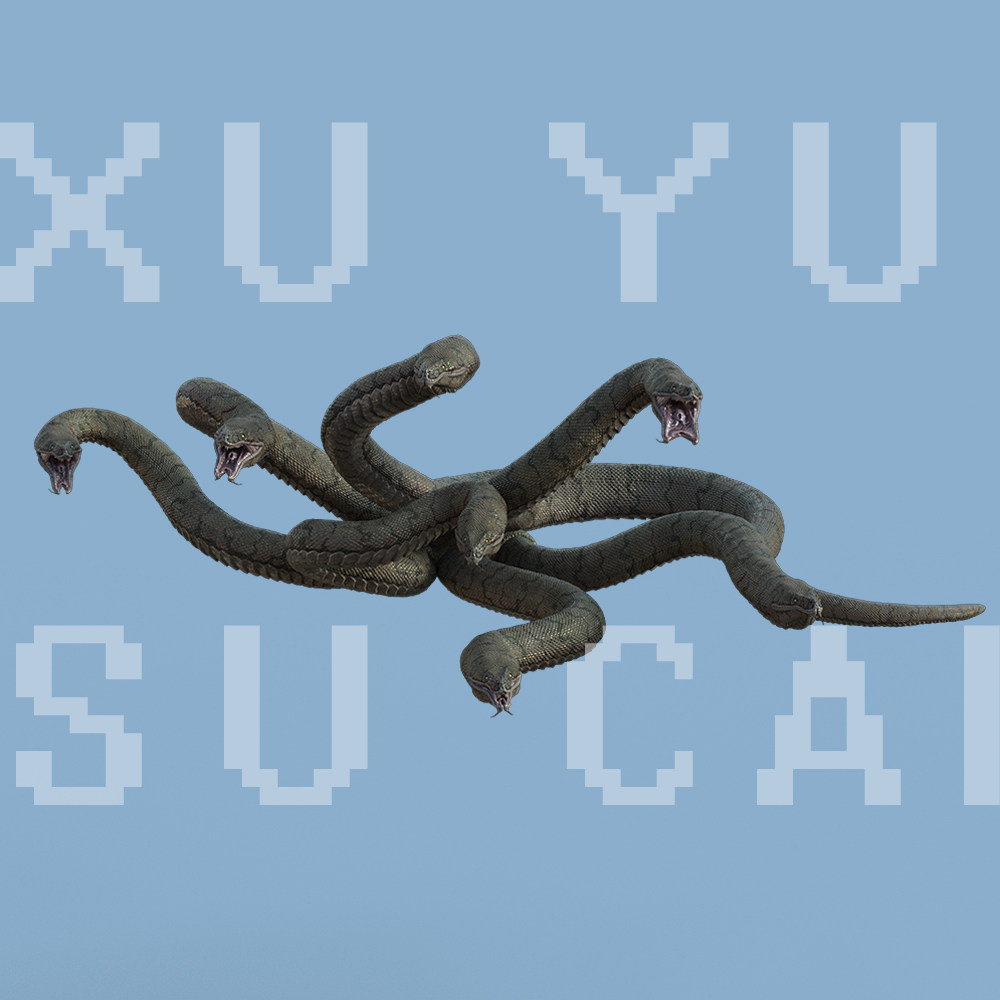 【须臾】30个多头蛇九头蛇山海经蛇怪cosplay免抠合成png素材图