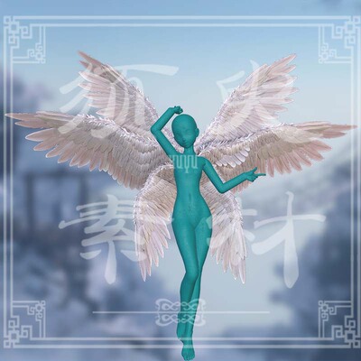 万用多色六翼翅膀cos后期png素材