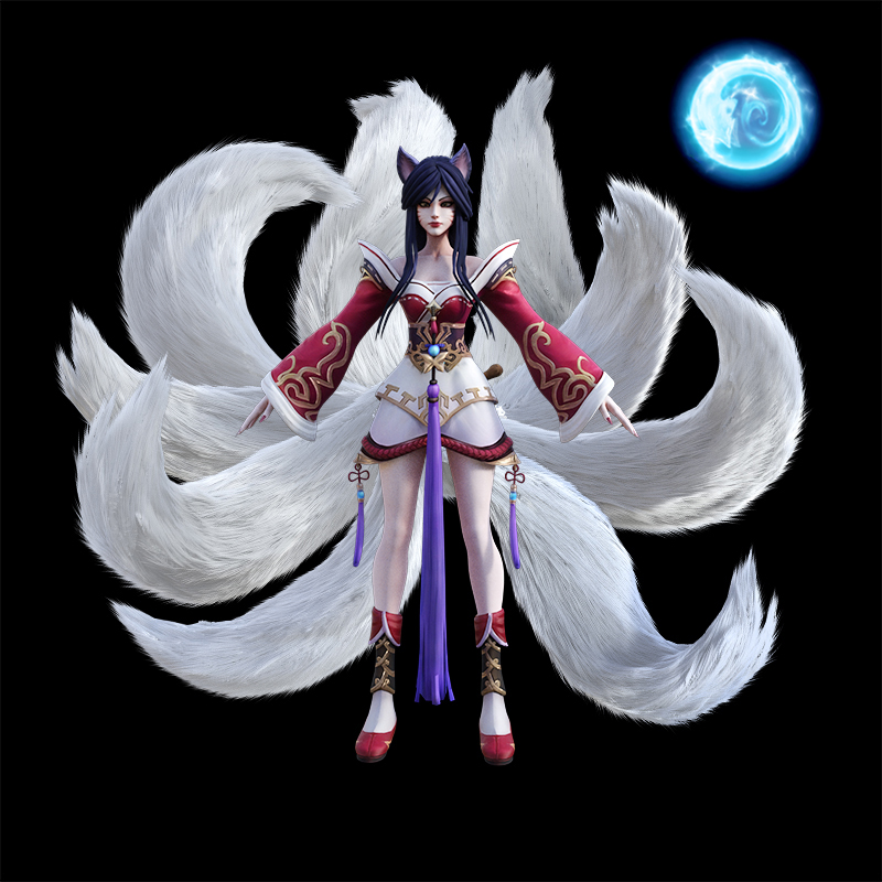 LOL英雄联盟阿狸原皮法球尾巴道具cosplay后期免抠合成png素材_虎窝淘