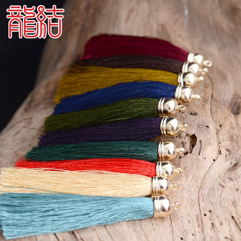 diy手工编织双流苏穗子琴穗剑穗處坠配件吊稳细金线流苏