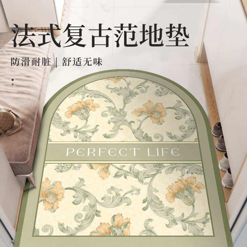 地垫入户门垫卫生间吸水浴室防滑垫复古软硅藻泥门口进门家用脚垫