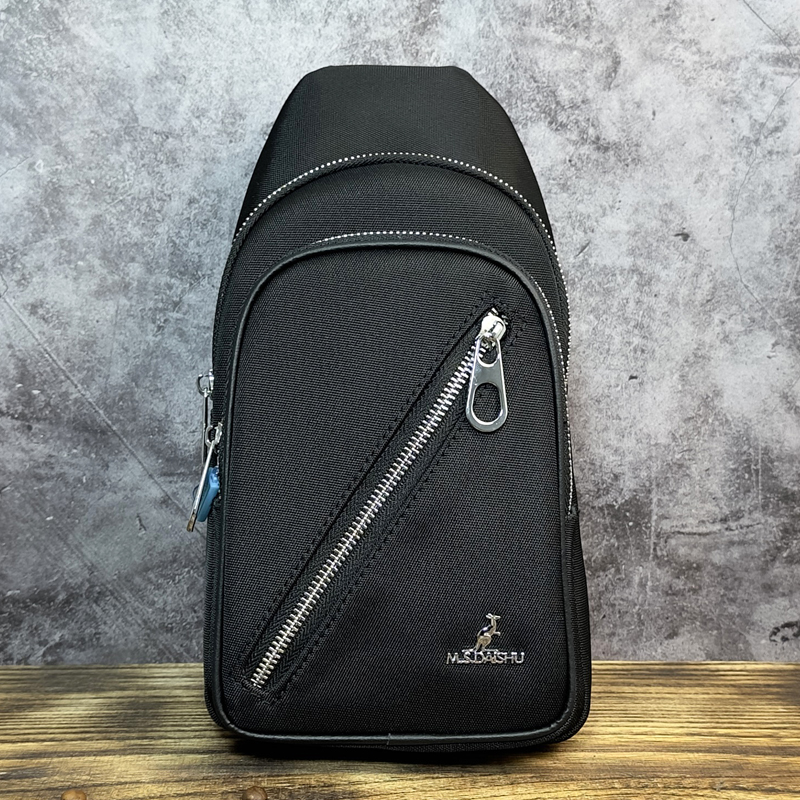 新款牛津布胸包男士斜挎包时尚潮流青年防水大容量双层休闲包包邮