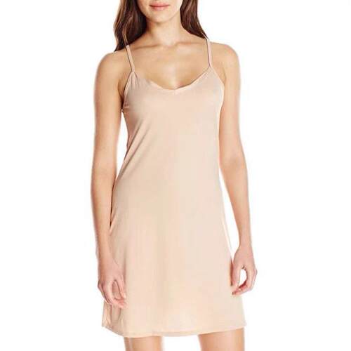 2 Pack Full Slip Dress for Women White Rayon Cami Slip for