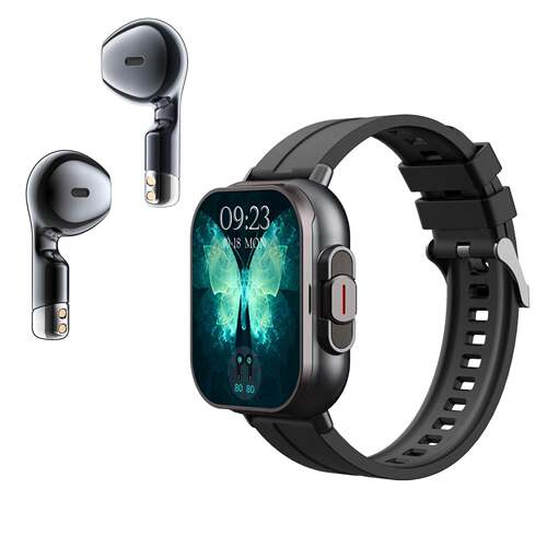 2-in-1 Smart Watch with Earbud Wireless TWS Earphones