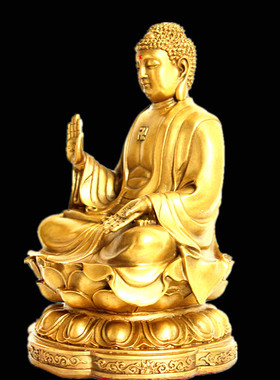 摆件铜佛像释迦摩尼佛祖密宗纯铜客厅公司家用供奉大日如来佛