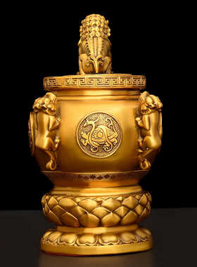 上香插线家用摆件纯铜室内供奉