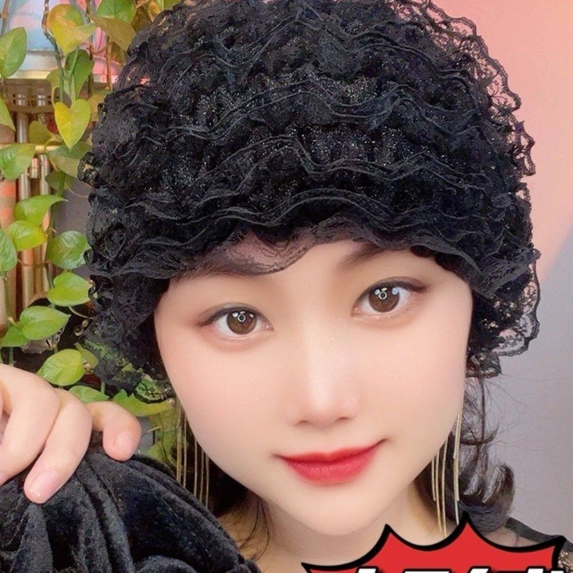 秋冬季新款遮白发中老年人帽蕾丝假发帽时尚包头帽加绒加厚帽子女,美发护发/假发,帽子假发,淘宝优惠券,粉丝福利购,淘宝优惠卷