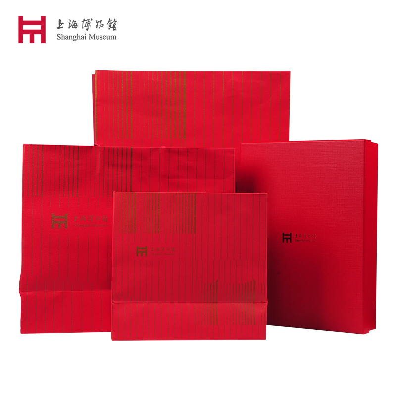 上海博物馆旗舰店 丝巾/桌旗中国风礼盒送人 手提袋/礼品袋