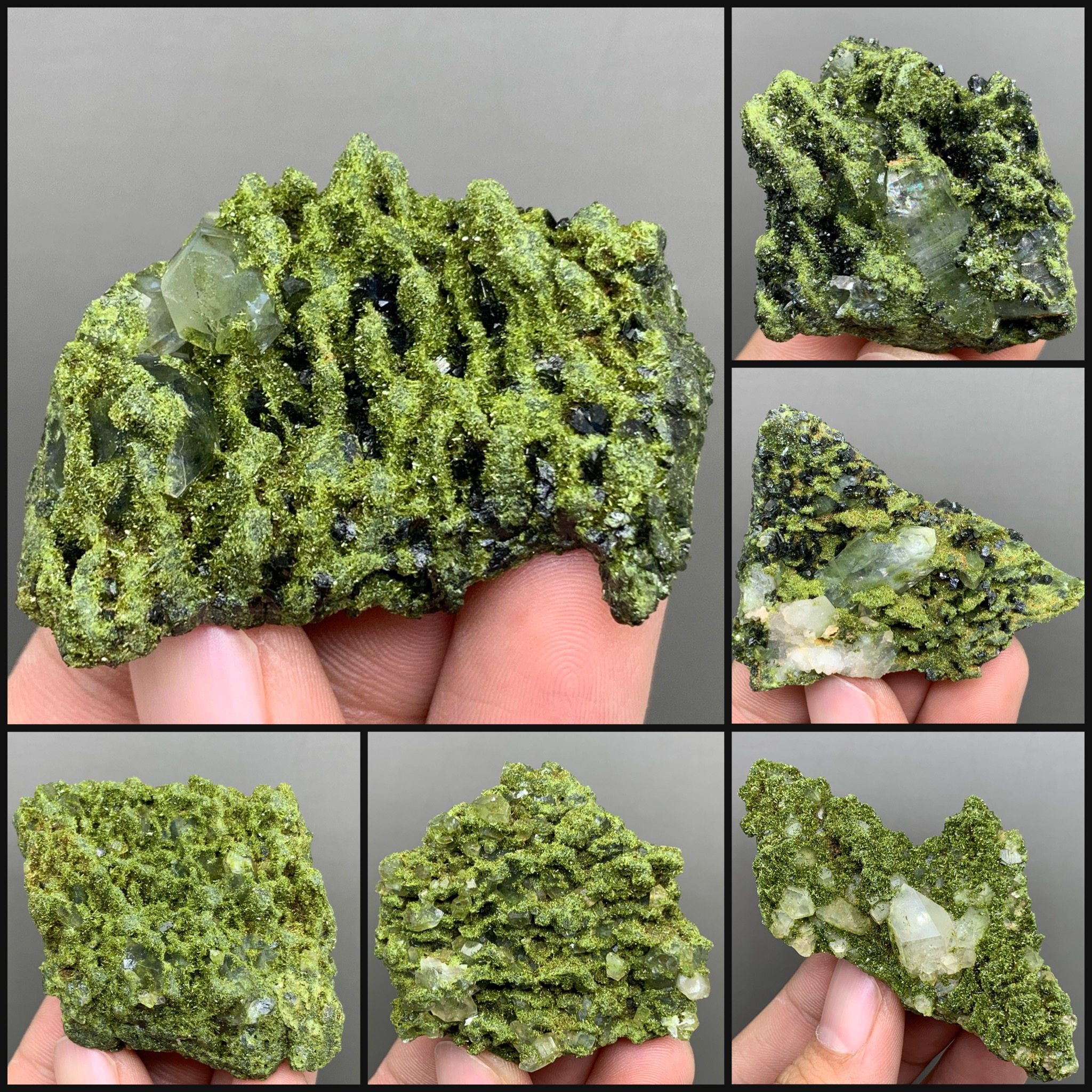 绿帘石水晶绿色矿石土耳其天然矿物晶体矿石标本收藏观赏原石摆件