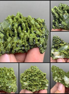 绿帘石水晶绿色矿石土耳其天然矿