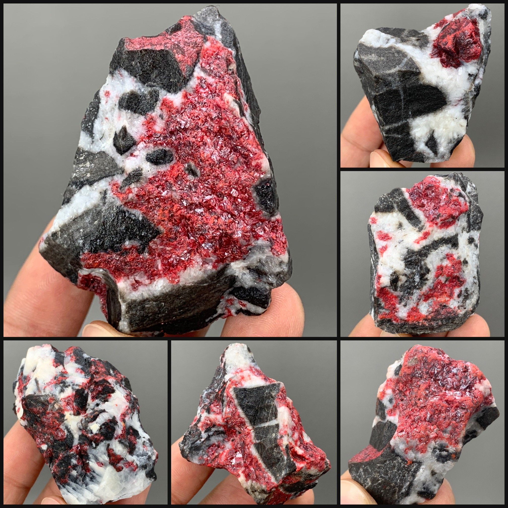 天然 朱砂辰砂 矿物晶体矿石标本原石观赏奇石宝石收藏品红色石头