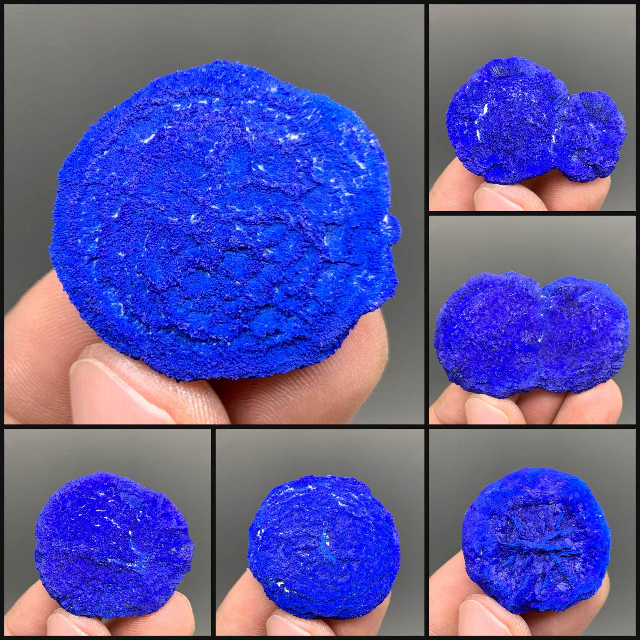 蓝铜矿 浮生 澳大利亚太阳圆形天然矿物晶体矿石标本收藏观赏原石