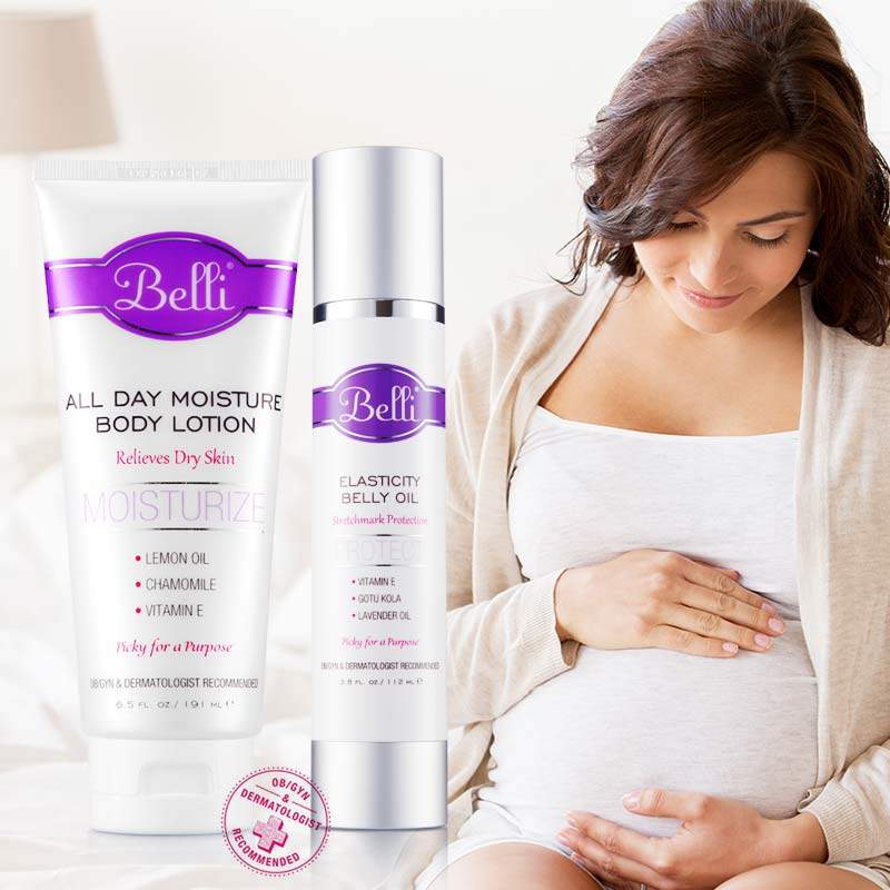 belli美国原装进口孕妇专用预防妊娠纹套装孕期止痒护肤品