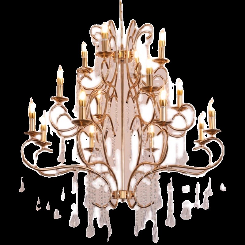 优选欧式婚礼堂电镀珠帘吊灯水y晶灯吊顶发光落地灯阳台装饰婚庆